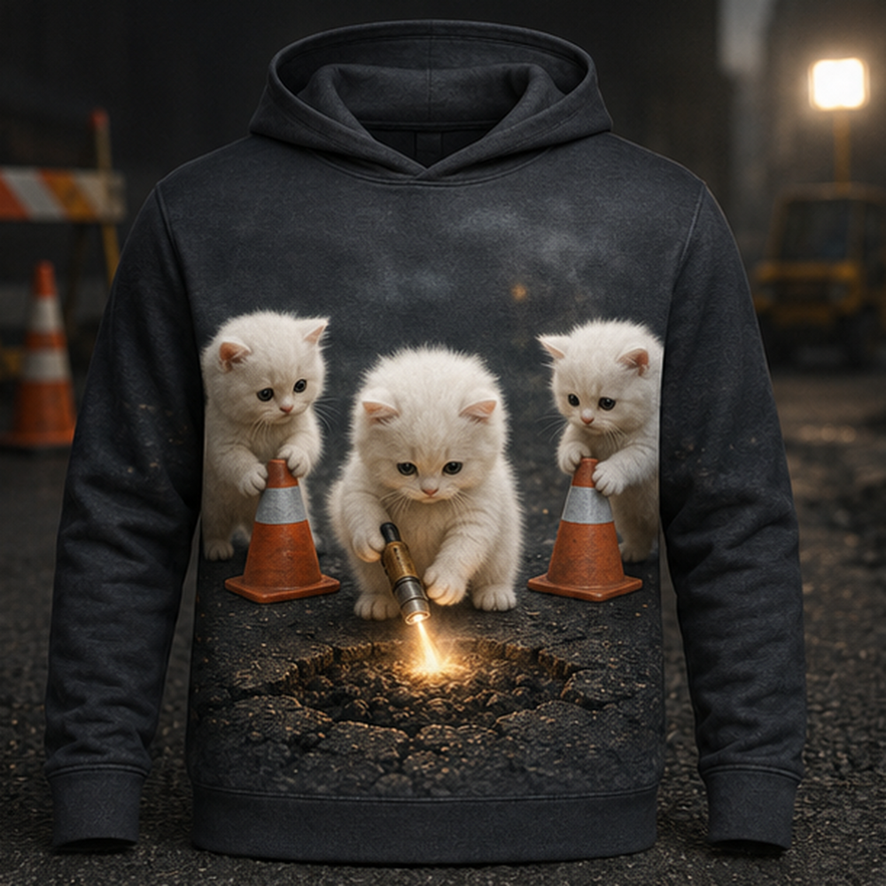 Cone Command Crew — Story-Back AOP Hoodie — front view