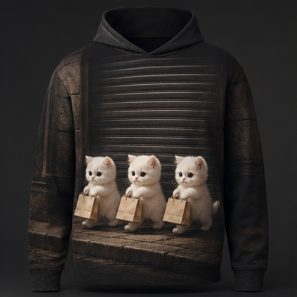Shutter-Time Exit — Story-Back AOP Hoodie — front view