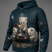 Tiny Garage Night Shift — Story-Back AOP Hoodie — print detail