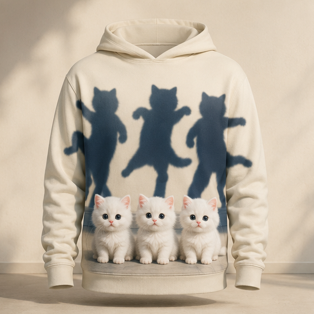 Shadows Move First — Story-Back AOP Hoodie — front view
