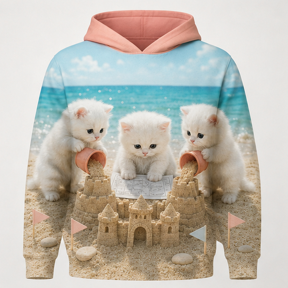 Sandcastle Engineering Crew — Story-Back AOP Hoodie — front view