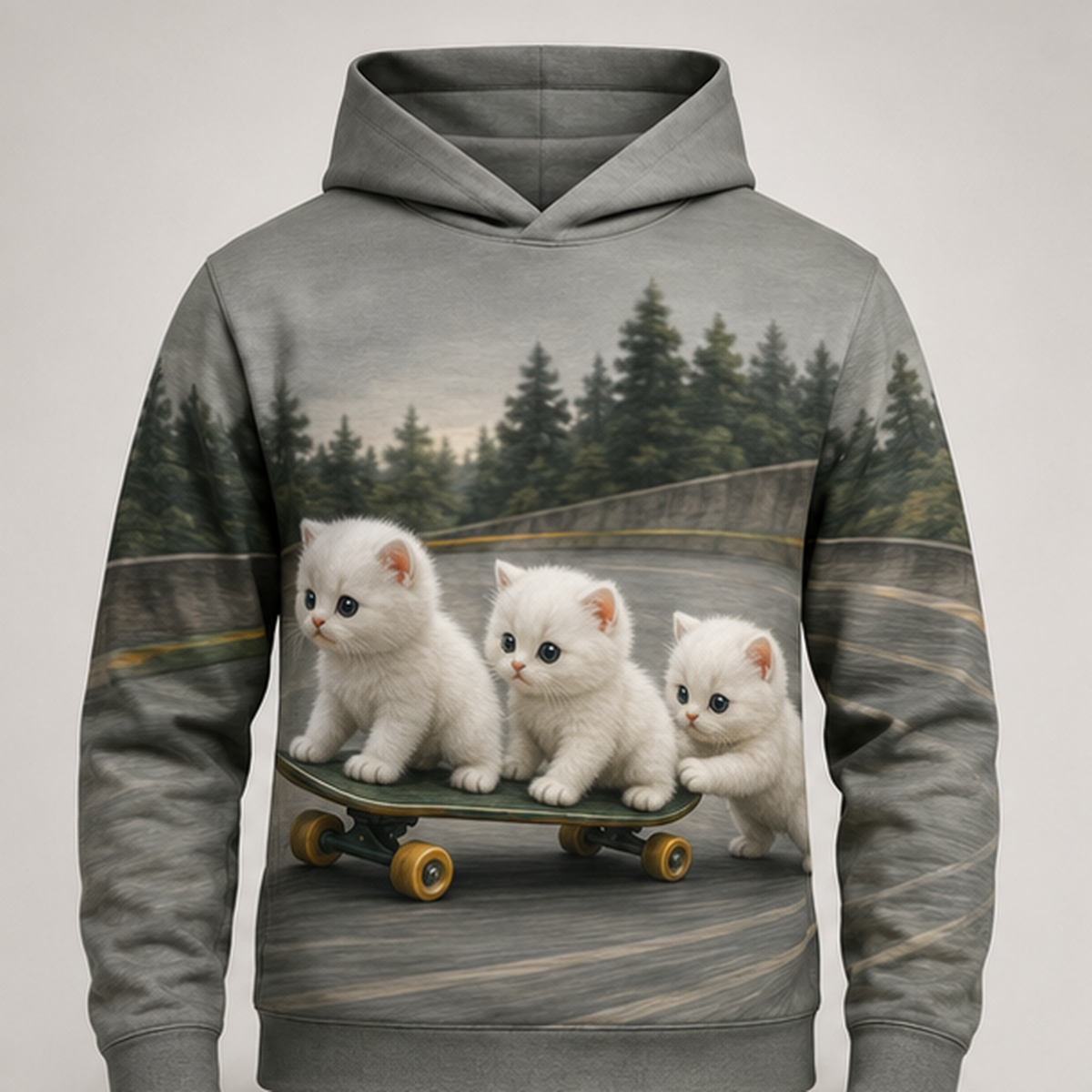 Longboard Relay — Story-Back AOP Hoodie — front view