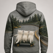 Longboard Relay — Story-Back AOP Hoodie — true back or opposite-side view
