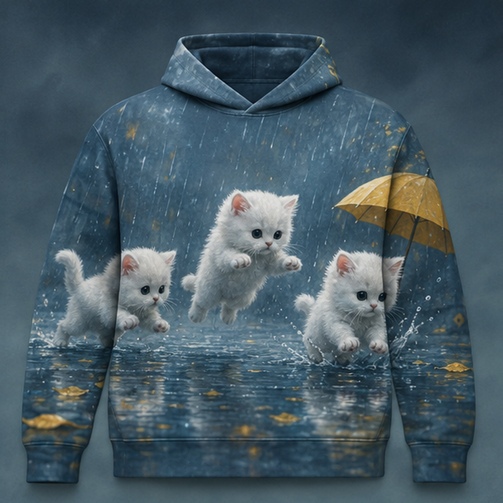 Puddle Triple Jump — Story-Back AOP Hoodie — front view