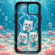 Bubble Formation — Tough Phone Case — true back or opposite-side view