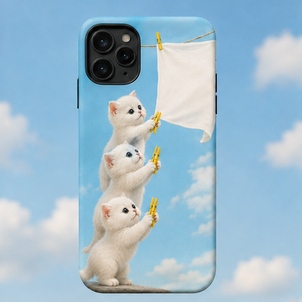 Clothespin Relay — Tough Phone Case — front view