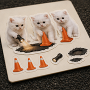 Cone Command Crew — Die-Cut Sticker Pack — print detail