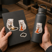 Cone Command Crew — Die-Cut Sticker Pack — adult lifestyle view