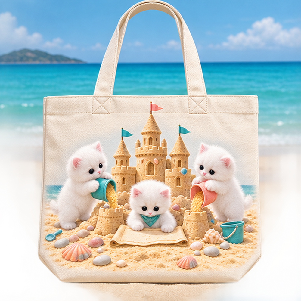 Sandcastle Engineering Crew — Canvas Tote — front view