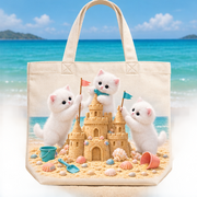 Sandcastle Engineering Crew — Canvas Tote — true back or opposite-side view