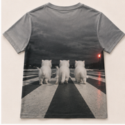 Crosswalk Quick Stop — AOP T-Shirt — true back or opposite-side view