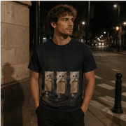 Shutter-Time Exit — AOP T-Shirt — lifestyle view