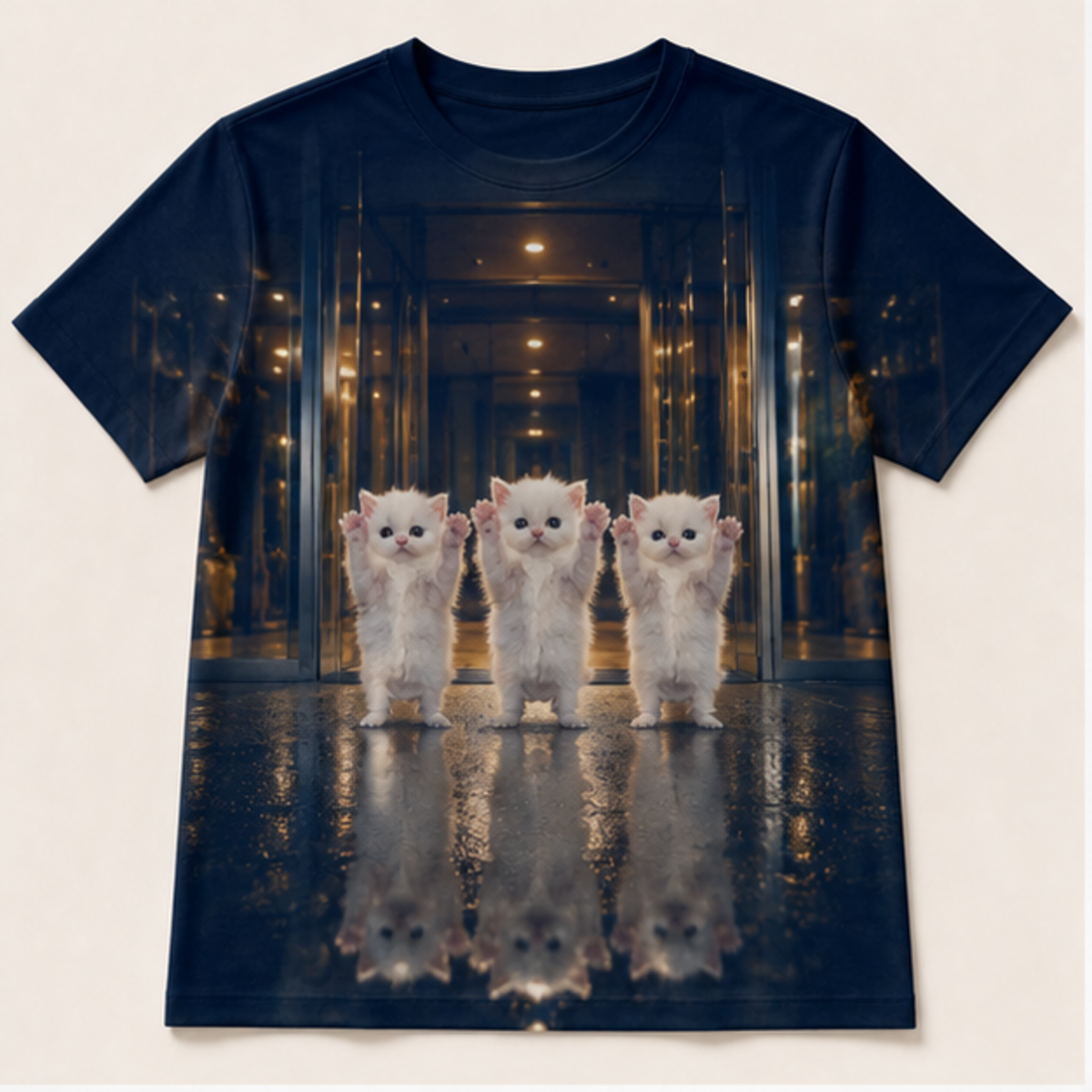 Automatic Door Drill — AOP T-Shirt — front view
