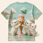 Melting Scoop Rescue — AOP T-Shirt — true back or opposite-side view