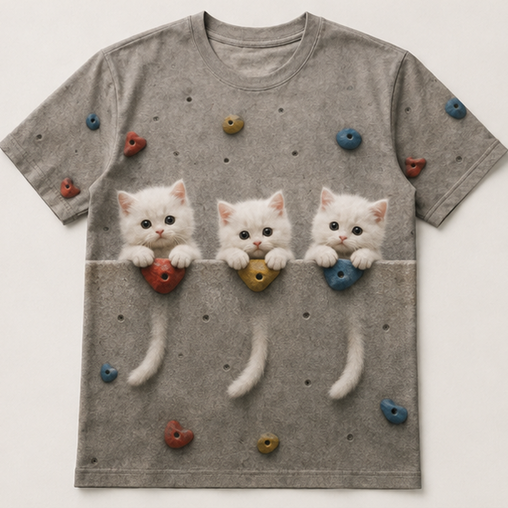 Climbing Wall Triad — AOP T-Shirt — front view