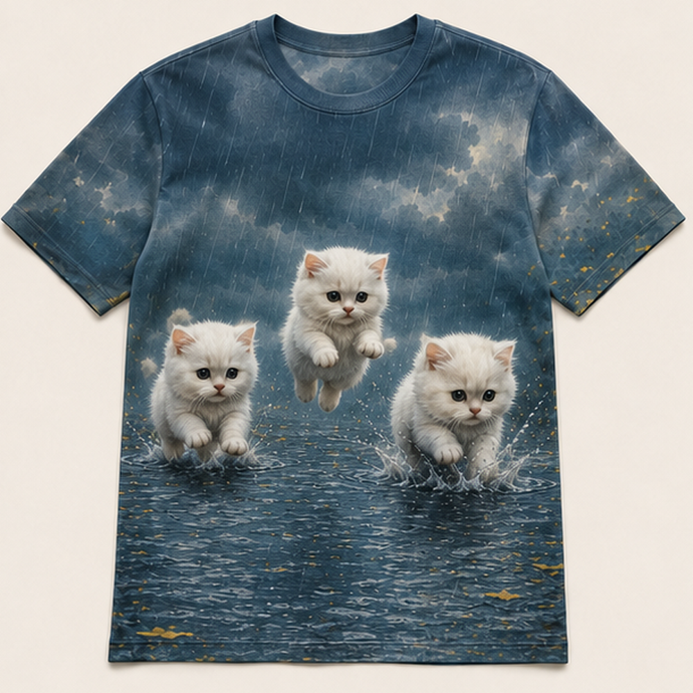 Puddle Triple Jump — AOP T-Shirt — front view