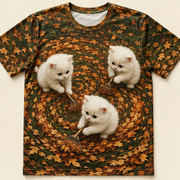 Leaf Vortex Crew — AOP T-Shirt — front view