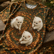 Leaf Vortex Crew — AOP T-Shirt — print detail