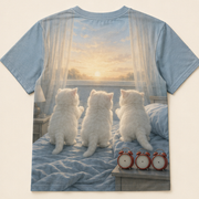 Three Alarm Shutdown — AOP T-Shirt — true back or opposite-side view