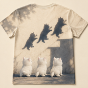 The Shadows Took the Lead — AOP T-Shirt — true back or opposite-side view