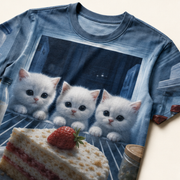 Inside the Midnight Fridge — AOP T-Shirt — print detail