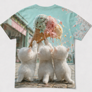 Three Scoops, One Save — AOP T-Shirt — true back or opposite-side view