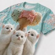 Three Scoops, One Save — AOP T-Shirt — print detail