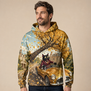The Tree That Chased the Car — All-Over Print Hoodie — adult model fit view
