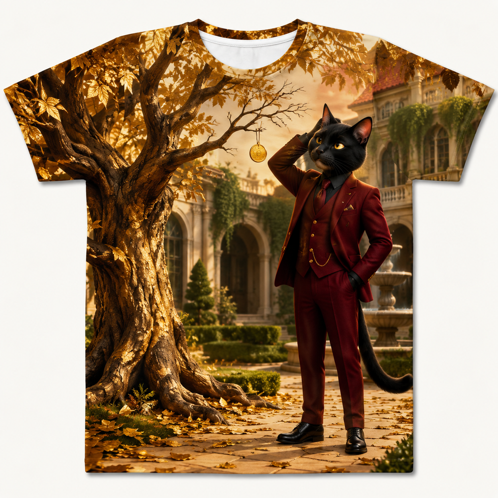 When the Golden Tree Went Quiet — All-Over Print T-Shirt — front product view