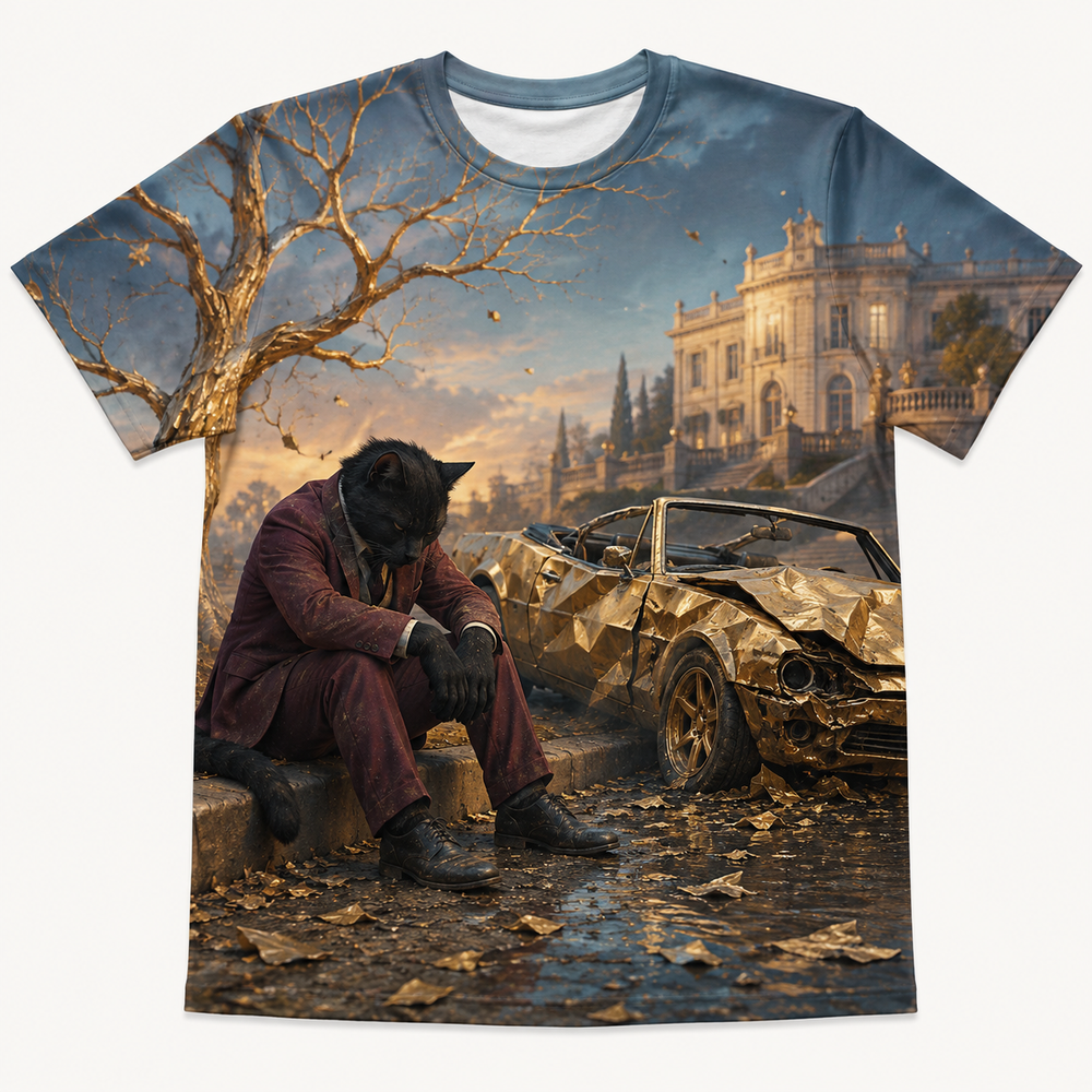 After the Golden Crash — All-Over Print T-Shirt — front product view