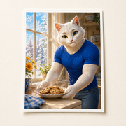 Winter Window Cookies unframed premium matte art print, representative straight-on product view